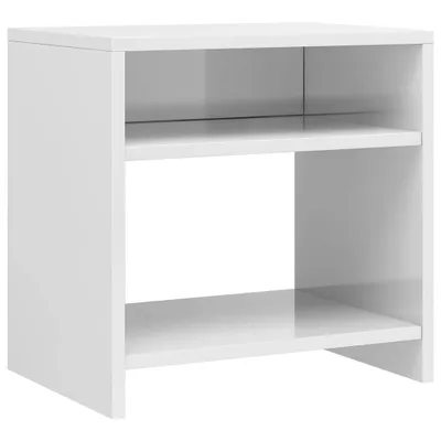 Produktbild von Nachttisch Hochglanz-Weiß 40x30x40 cm Holzwerkstoff