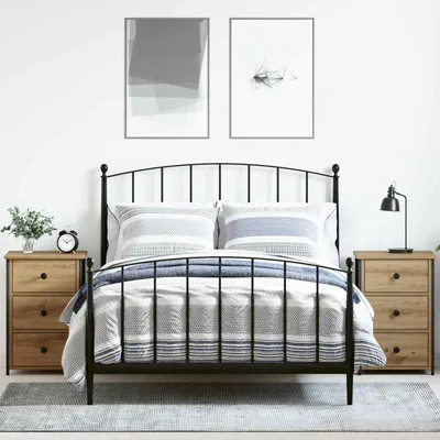Image de vidaXL Table de nuit avec tiroirs 2 pcs Marron 40 x 36 x 60 cm