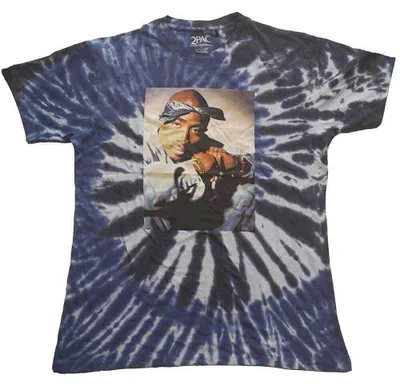 Obrázok produktu pre 2Pac Photo Swirl (Wash Collection) Blue XL Tričko