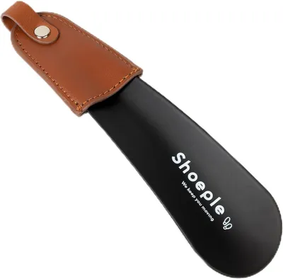 Obrázok produktu pre Obúvacia lyžica 16 cm, nehrdzavejúca oceľ, čierna, na topánky