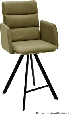 Produktbild von Thekenstuhl (8er-Set) Delicia 52x109x60 Schwarz/Olivgrün