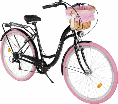 Produktbild von Damenfahrrad Davi Emma 28", 7 Gänge, 160-185 cm, Schwarz/Rosa
