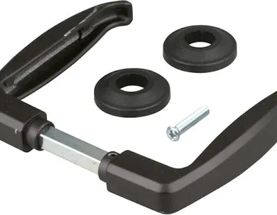 Produktbild von ALBERTS Türdrücker Klinke Griff Aluminium schwarz eloxiert für Kasten 35-50 mm