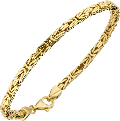 Produktbild von JOBO Königsarmband 925 Sterling Silber gold vergoldet diamantiert 19 cm Armband