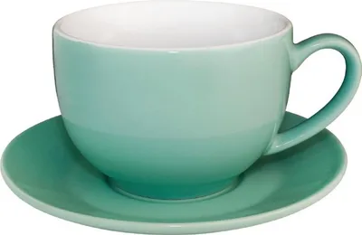 Produktbild von Olympia Cafe Cappuccinotassen + Untertassen | 34cl | 12 Sets | aqua