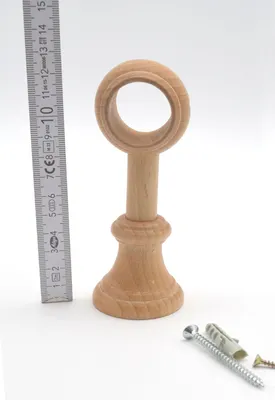 Produktbild von 1 Wandträger für Stilgarnituren Ø 28 mm Holz Natur WA 10,5 cm