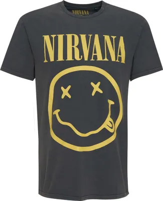 Produktbild von Nirvana - Smiley Face, T-Shirt by Recovered, Charcoal,  Size: S