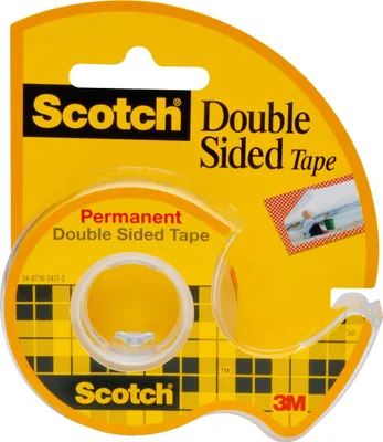 Productafbeelding van Dubbelzijdige plakband Scotch, rol op dispenser, 12 mm / 6,3 meter, 3M-70005232866