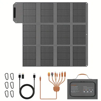 Productafbeelding van Zonnepaneel - Solar Panel - Draagbaar Zonnepaneel - Opvouwbaar Zonnepaneel - Flexibel Zonnepaneel