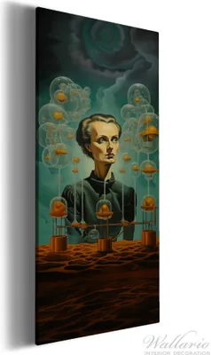 Produktbild von Wallario Premium Leinwandbild Gedankenexperiment in Größe 80 x 200 cm