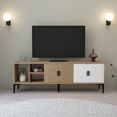 Productafbeelding van Skye Decor, TV-standaard van hoge kwaliteit (3 delen) - Saffier eikenhout, 150 cm | 100% melamine