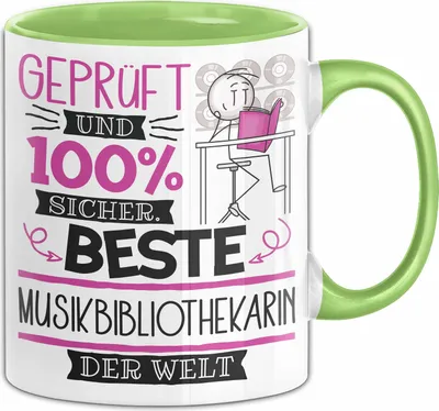 Produktbild von Musikbibliothekarin Geschenk Becher Tasse Gott Schuf Alle Menschen Gleich Nur Die Besten Durfeten Musikbibliothekarin Werden Geschenkidee Lustig (Grün)