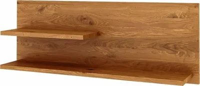 Produktbild von Wandregal Tinci aus Wildeiche massiv 100x20x37 cm mit 2 Ablagen