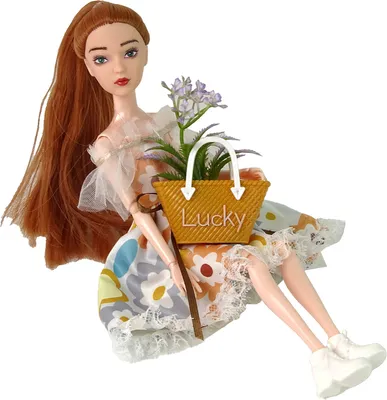 Zdjęcie produktu dla Lalka Emily jesienne czerwone włosy kwiaty