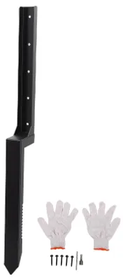 Image de Fence Post Repair Kit Heavy Duty Steel Fence Post Anchor Stakes for Tilted Broken Wood Support