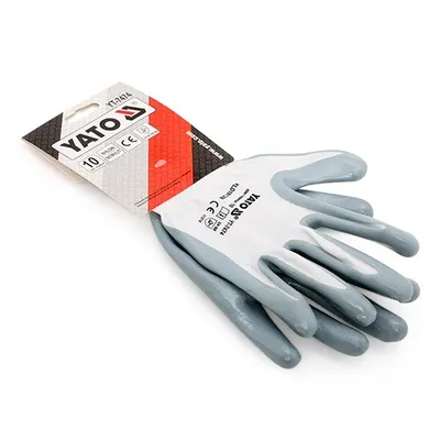 Produktbild von Yato YT-7474, Werkstatthandschuhe, Blau, Weiß, 1 Stück(e), EN 388:2016, Nitril, Nylon