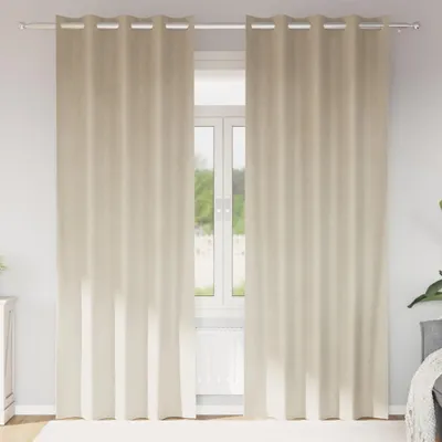 Zdjęcie produktu dla Zasłony zaciemniające 2 pcs Kremowy 140 x 225 cm Aksamit