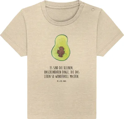 Produktbild von Mr. & Mrs. Panda Babyshirt Avocado Kern 12. - 18. Monat - Natural Raw - Geschenk, Baby T-Shirt, Kinder Oberteil, Spruch Leben, Kleinkind Shirt, Pflanze, , Liebe