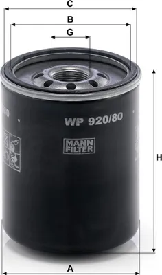 Obrázek produktu pro Ölfilter MANN-FILTER WP 920/80