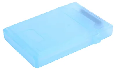 Image de Boîtier de rangement pour disque dur de 2,5 pouces en ABS, étanche à la poussière et antistatique (bleu) (disque dur non inclus)