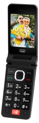 Immagine prodotto di Trevi FLEX PLUS 95 4G, Flip phone, Una scheda SIM, 7,11 cm (2,8"), 30 MP, Nero