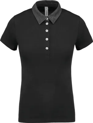 Produktbild von Kariban Zweifarbiges Jersey-Polohemd für Damen