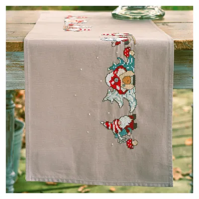 Zdjęcie produktu dla Solidchoice - Zestaw do haftu krzyżykowego z nadrukowanym wzorem, przeznaczony do haftowania obrusu (35 x 95 cm)