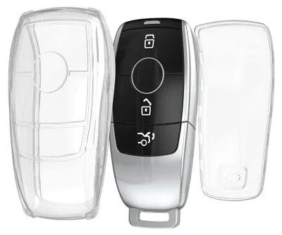 Produktbild von kwmobile Schlüsselhülle für Mercedes Benz Smart Key Autoschlüssel (nur Keyless) Hülle - Autoschlüssel Schlüssel Hülle aus TPU Silikon -