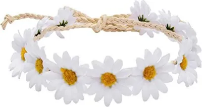 Image de Bristol Novelty Bandeau de cheveux marguerite BN2122 (taille unique) (Blanc)