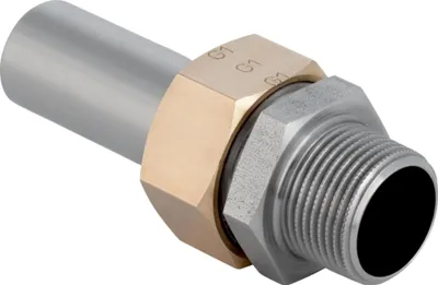 Immagine prodotto di Geberit GE Mapress, raccordo di transizione ES, con UeWM in ottone, d28 mm x R1, u EE, 1 pz.