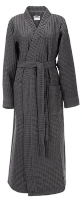 Produktbild von Heckettlane Steel-Grey Bademantel-Waffel L - Hergestellt aus 65% recycelt Baumwolle - 35% andere Fasern