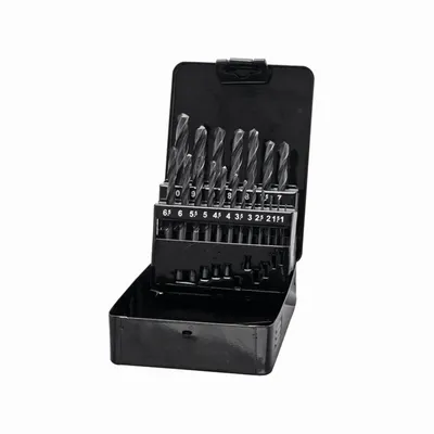 Produktbild von HSS-Bohrer-Satz 19-teilig in Metall-Box, geeignet für Metall, Größen: 1 - 10 mm