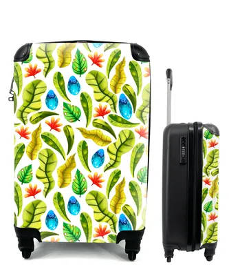 Produktbild von MuchoWow® Koffer Handgepäck Trolley Rollkoffer Kleine Reisekoffer mit 4 Rollen - Dschungel - Gestaltung - Blätter - Cabin Size < 55x40x23 cm & 55x40x20 cm - Fotokoffer - Kabinenkoffer - Boardgepäck - Reise-Box - Reisekoffer - Reisegepäck - Koffer mit Bild - Trolley für Kinder