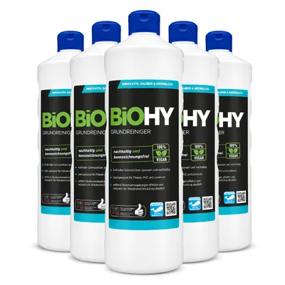 Produktbild von BiOHY Grundreiniger, Grundreinigungsmittel, Universalreiniger, -Konzentrat – 6er Pack (6 x 1 Liter Flasche)
