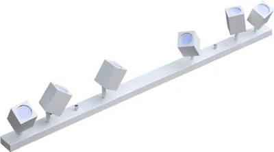 Immagine prodotto di Profilo da soffitto Quantus bianco 6xGU10x40W in metallo, dimensioni: 15x118x6 cm, IP20, IdeaLED