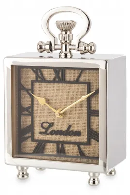 Image de Artpol Horloge de table 154381 métal rétro argenté