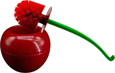 Produktbild von WC-Bürste-Set in Kirschform, Toilettenbürste Reinigungsbürste WC-Reinigungsbürsten WC-Bürstengarnitur Klobürste Kirsche Toilet Brush