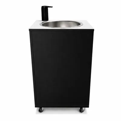 Produktbild von Mobiles Waschtisch Waschstation Littleblack mit Batterie betriebenen Wasserhahn Schwarz