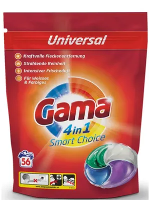 Produktbild von Gama Waschmittel-Kapseln 4-in-1, 60 Stück, Universal