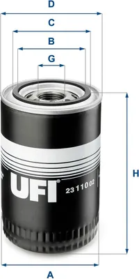 Produktbild von Ölfilter UFI 23.110.02 Anschraubfilter für PORSCHE 911 911 Targa 911 (964) 911 Cabriolet 911 Cabriolet (964)