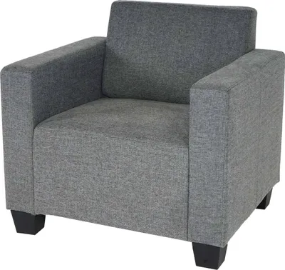 Obrázok produktu pre Lounge kreslo Lyon, látka/textil ~ sivá