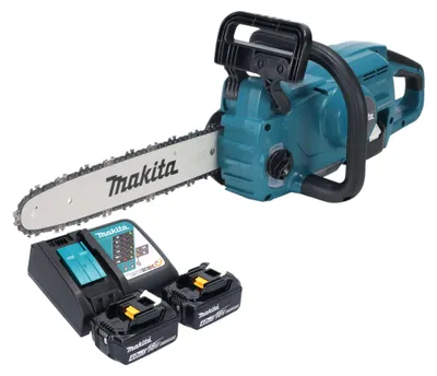 Obrázek produktu pro Akumulátorová řetězová pila Makita DUC 357 RM2X3 18 V 35 cm bezkartáčová + 2x akumulátor 4,0 Ah + nabíječka.