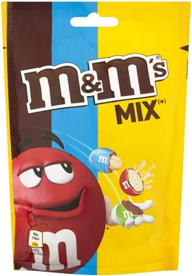 Produktbild von M und M Mix Mischung aus Schokolinsen Erdnüsse Knusperreiskerne 128g