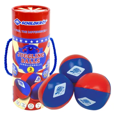 Zdjęcie produktu dla SCHILDKRÖT 970339 Piłki do żonglowania SCHILDKRÖT, zestaw 3 sztuk, czerwony/niebieski
