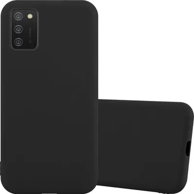 Produktbild von Cadorabo Hülle für Samsung Galaxy A02s Schutzhülle in Schwarz Handyhülle TPU Silikon Etui Case Cover