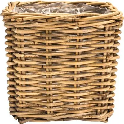 Produktbild von Pflanzkorb Leah Bali Naturfaser 24 x 24 x 27 cm grau braun inkl. Pflanzfolie