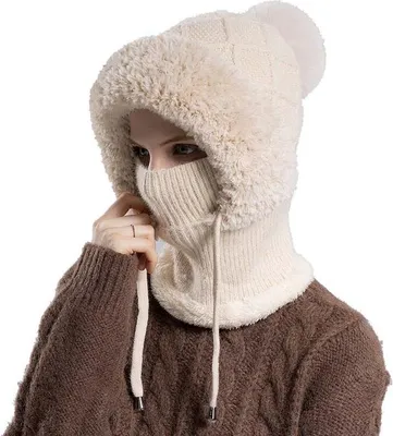 Produktbild von Beige Kuschel-Sturmmaske - Umschließende Wärme & weicher Komfort für frostige Tage