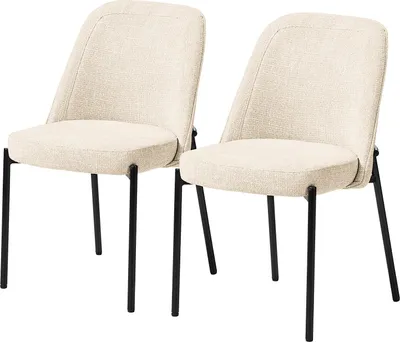 Produktbild von home24 Polsterstuhl - 2er-Set - Strukturstoff / Stahl