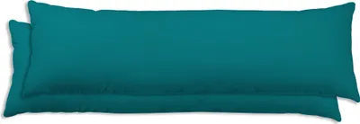 Produktbild von 2er Set Seitenschläferkissen Bezug 40x145 cm petrol Uni Kissenbezug Baumwolle
