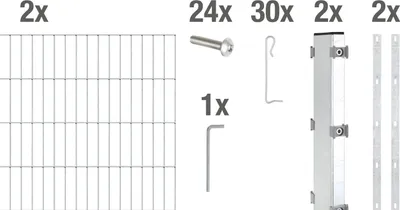 Produktbild von Alberts Gabionen-Komplettsets Step², Höhe 100 cm, Länge 2 m, feuerverzinkt zum Aufschrauben